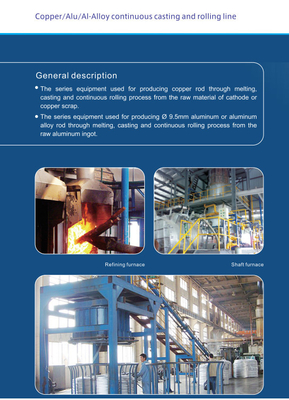 Copper,Alu,Al-Alloy continuous casting and rolling line